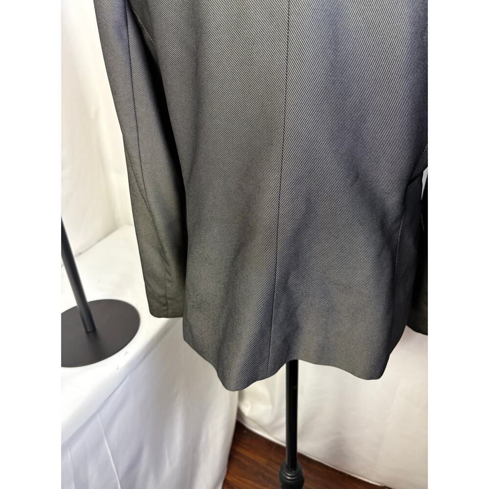 Kasper Women’s Size 12 Charcoal Gray Tailored Blazer Career Jacket - Picture 6 of 14